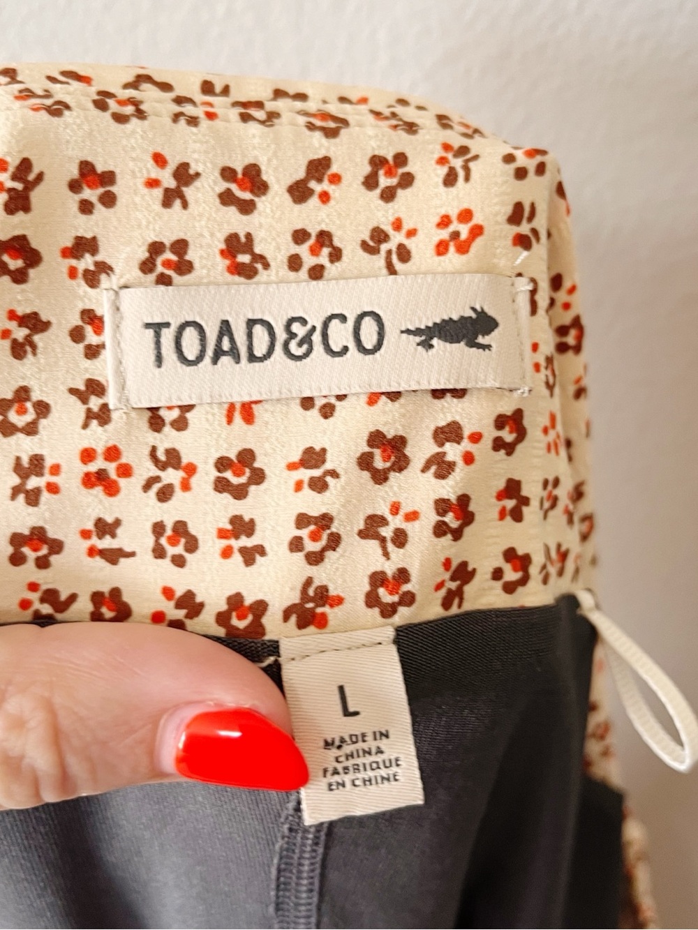 Toad&Co Sunkissed Pleated Skort Ivory Orange Floral Print Size Large Athleisure - Picture 13 of 15
